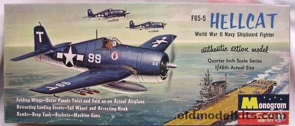 Monogram 1/48 F6F-5 Hellcat - Four Star Issue - (F6F5), PA80-149 plastic model kit